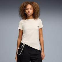 Puma Essentials Script Kadın Krem Tişört 691760-87