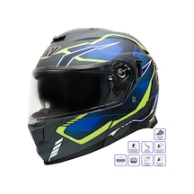 My Helmets Mks002-egby Güneş Vizörlü Şeffaf Çene Açılır Motosiklet Kaskı
