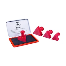 Mühür Kauçuk Alaşım Kırmızı Kaşe Üçgen 35x35