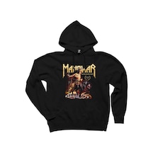 Manowar Into Glory Ride Siyah Kapşonlu Sweatshirt Hoodie Siyah