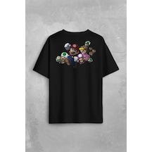 Super Mario Party Star Rush Sırt Ön Baskılı Oversize Tişört Unisex T-shirt 001