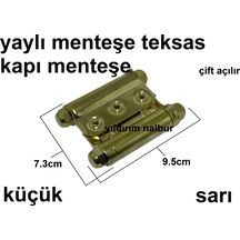 Yaylı Menteşe Küçük Teksas Kapı Çift Açılır Menteşe Altın Sarı