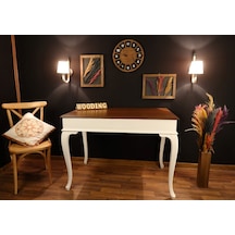 Wooding-Mobilya Wooding 100 Cm Masif Beyaz Ceviz Yemek Masası