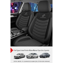 Panther Serisi Keten Kumaş Oto Koltuk Kılıfı Fiat Egea-linea-punto-albea-marea-tipo-uno Uyumlu Füme