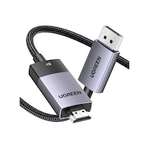 Ugreen 8k 60hz Displayport 1.4 To Hdmı 2.1 Örgülü Kablo, 1m, 80395 -