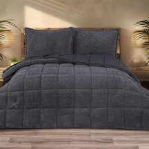 Schafer Home Deluxe Çift Kişilik Yorgan Seti 3-antrasit