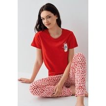 Arnetta Kadın Kırmızı Pijama Takım Ar3581-s-v1 Kırmızı