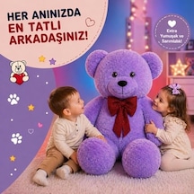 Özgüner Oyuncak 100 Cm Dev Pelüş Ayı, Papyonlu Ve Sevimli Büyük Boy Ayıcık, Yumuşak Sarılmalık Peluş, Sevgiliye Hediye 000 Açık Krem