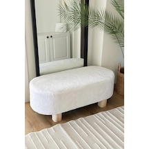 Zem Marin Puf, Beyaz Welsoft Kumaş