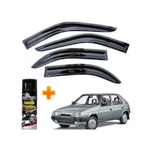 Skoda Favorit Mügen Cam Rüzgarlığı 1993 Sonrası 4 Lü Takım +500ml Lastik Parlatıcı