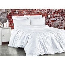 Komfort Home Çift Kişilik Çizgili Pamuk Saten Nevresim Takımı (436714125) Beyaz Komfort Home Çift Kişilik Çizgili Pamuk Saten Nevresim Takımı (436714125) Beyaz