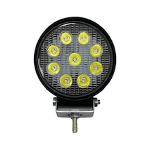 10v-30v Çalışma Lambası Yuvarlak 9 X 3w Power Ledli 114 114 37 Mm