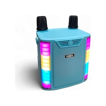 Rose Sp-614 Taşınabilir Şarjlı Bluetooth Karaoke Mikrofon Ve Hoparlör Seti - Mavi
