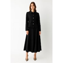 Ceket Etek Takım Siyah Siyah