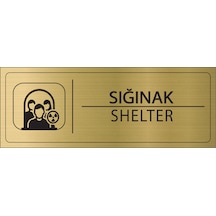 Mayeka Sığınak İsimlik Altın Metal Kapı İsimliği Levhası Yönlendirme Tabelası