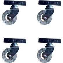 Furç Uzun-sunta Bilyalı Teker - 20x50 - Şeffaf - 18mm Hks189 - 4 Adet Çok Renkli