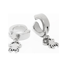 Örümcek Sıkıştırmalı Erkek Çelik Küpe Takı Aksesuar P24 T5