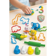 Art Craft Funny Animals Eğitici Oyun Hamuru Seti 4 Renk 200 Gr Hayvan Kalıplı 3+ Yaş Çok Renkli