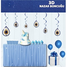 3d Tavan Süs Nazar Boncuğu Mavi
