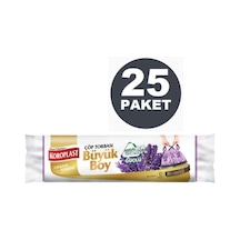 Koroplast Ekstra Güçlü Lavanta Büzgülü Büyük Boy 10Lu Çöp Torbası X 25 Paket (65*70 Cm)