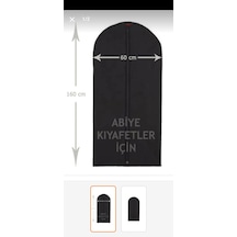 ABİYE ELBİSE KILIFI FERMUARLI GAMBOÇ 60 CM 160 CM Siyah