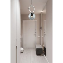 Tt014-1 Kr Tt Aydınlatma Krom Kaplama Füme Camlı Tekli Avize