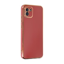 Samsung Galaxy Uyumlu A03 Kılıf Volet Silikon - Kırmızı -