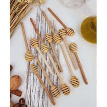 Ahşap Tahta Servis Ağaç Bal Reçel Kaşığı 12 Li