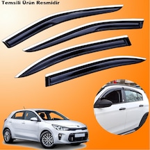 Kia Rio Hb Mügen Cam Rüzgarlığı Abs Krom Nikelajlı Cam Rüzgarlığı 2017-2026 Arası 4 Lü Set
