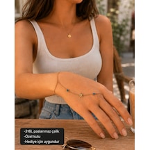 Celestia Nazar Hand Chain Bracelet Yıldız Ve Nazar Boncuğu Motifli Şahmeran Bileklik Çok Renkli