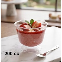 Ayaklı Kase 25 Adet 200 Cc ,sunum Mika Ayaklı Tatlı Kasesi , Plastik Magnolya Kasesi , Puding Kasesi