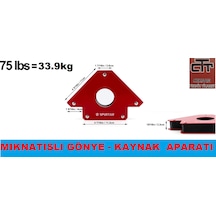 Mıknatıslı Kaynak Gönyesi 2 Adet 75Lbs