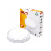 20w Beyaz Metal Kasa Sıva Üstü Yuvarlak Ledli Glop Armatür Ip20 6500k - 1800lm E1212/b 5570