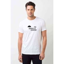 The Umbrella Academy Logo&Yazi Baskılı Beyaz Erkek Tshirt (528599622)