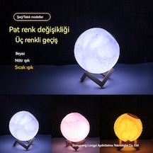 Ay Gece Lambasışarj Plug-in Yatak Odasıbaşı Ucu Gezegen Lambasıocuk 3d Baskılıay Lambasıdoğum Ünühediyesi Şarj Edilebilir 3