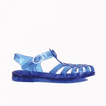Anne Ve Çocuk Sandalet Şeffaf Mavi - Cobalt-137 - Şeffaf Mavi