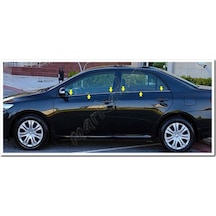 Woc Chrome Toyota Corolla Uyumlu Krom Cam Çıtası 2007-2012 4 Parça Pasla