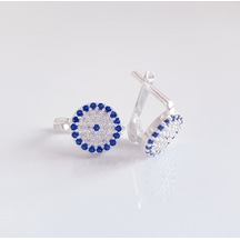 Nazar Boncuklu Gümüş Çocuk Küpesi N11.72342