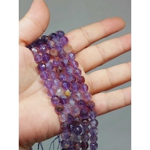 Bileklik Boy Ametrin Taşı Faset Kesim Yarım Dizi 8mm 51352 18cm Uzunluğundadır Çok Renkli