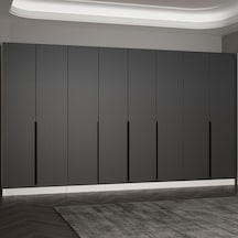 Minar Kale 210 Cm 8 Kapaklı 6b Raf Portmanto Byz Mbr Çizgili Ant
