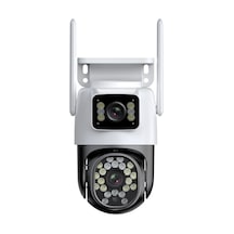 Fhd 2mp Çift Kameralı Çift Ekranlı Ptz Outdoor Güvenlik Kamera...