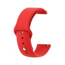 Caseonn Amazfit Bip Max Kordon Esnek Spor Silikon Kayış Kırmızı