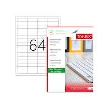 Tanex Premium 48.5X16.9 Mm. A4 Lazer Etiket 100 Lü Tw-2564