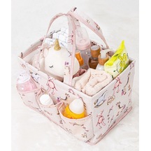Mbois Baby Kullanımı Kolay Desenli Taşınabilir Bakım Çantası (Pembe)
