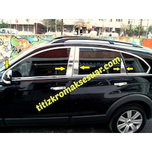 Chevrolet Captıva Krom Kapı Direği Aksesuarı 8 Parça P. Çelik
