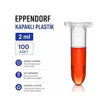 Eppendorf Kapaklı Plastik 2 Ml - 100 Adet