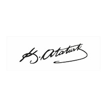 Kemal Atatürk Imzası Sticker 30 X 9 Cm