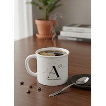 Porselen Kupa Harfli 250 Ml Beyaz