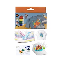 Kumaş Kalemi 6 Renk Tekstil Markör Kalemi 1 Paket Kalıcı Tişört Ayakkabı Giysi Bez Çanta Keçeli Boyama Kalemi Çok Renkli