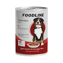 Foodline Yetişkin Köpek Konservesi 400 Gr, Gravy Sos İçerisinde Parça Etli 24, Dana Eti